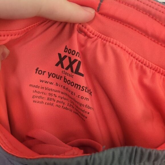 Birddog Shorts Mens XXL Compression Lined Gray Orange Gym Shorts Workout Boom. - Picture 2 of 7